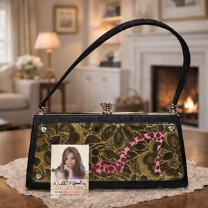 Rare Early Edition Debbie Brooks Cheetah High Heel Clutch Bag - Like NEW❣️